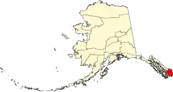 State map highlighting Ketchikan Gateway Borough
