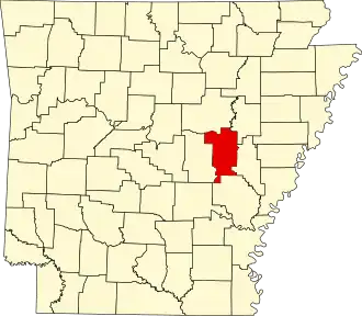 State map highlighting Prairie County