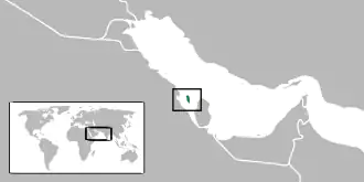 Location of &nbsp;Bahrain&nbsp;&nbsp;(green)in the Middle East&nbsp;&nbsp;(grey)&nbsp; —&nbsp; [Legend]