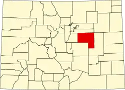 State map highlighting Elbert County