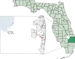 Location of Atlantis in Palm Beach County, Florida.