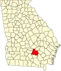 State map highlighting Coffee County