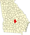State map highlighting Dodge County
