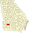 State map highlighting Dougherty County