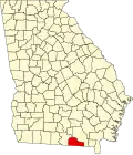 State map highlighting Echols County