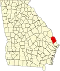 State map highlighting Effingham County