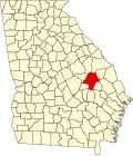 State map highlighting Emanuel County
