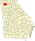 State map highlighting Gordon County