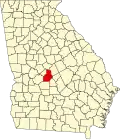 State map highlighting Houston County