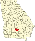 State map highlighting Irwin County