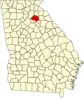 State map highlighting Jackson County