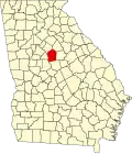 State map highlighting Jasper County