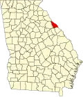 State map highlighting Lincoln County