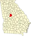 State map highlighting Monroe County