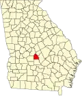 State map highlighting Pulaski County