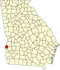 State map highlighting Quitman County