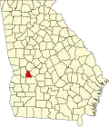 State map highlighting Schley County