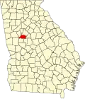 State map highlighting Spalding County