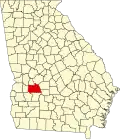 State map highlighting Sumter County