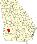 State map highlighting Terrell County