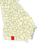 State map highlighting Thomas County