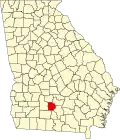 State map highlighting Tift County