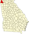 State map highlighting Walker County