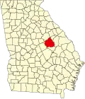 State map highlighting Washington County