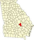 State map highlighting Wheeler County