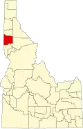 State map highlighting Latah County