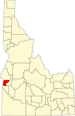 State map highlighting Payette County