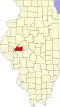 State map highlighting Cass County