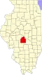 State map highlighting Christian County