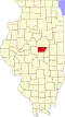 State map highlighting DeWitt County