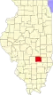 State map highlighting Effingham County