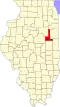 State map highlighting Ford County