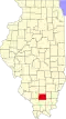 State map highlighting Franklin County