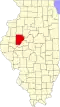 State map highlighting Fulton County