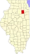 State map highlighting Grundy County