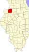State map highlighting Henry County