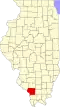 State map highlighting Jackson County
