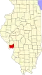 State map highlighting Jersey County