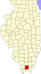 State map highlighting Johnson County