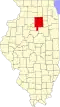 State map highlighting LaSalle County