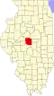 State map highlighting Logan County