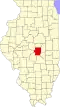 State map highlighting Macon County