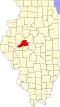 State map highlighting Mason County