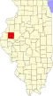 State map highlighting McDonough County