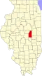 State map highlighting Piatt County
