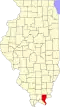 State map highlighting Pope County